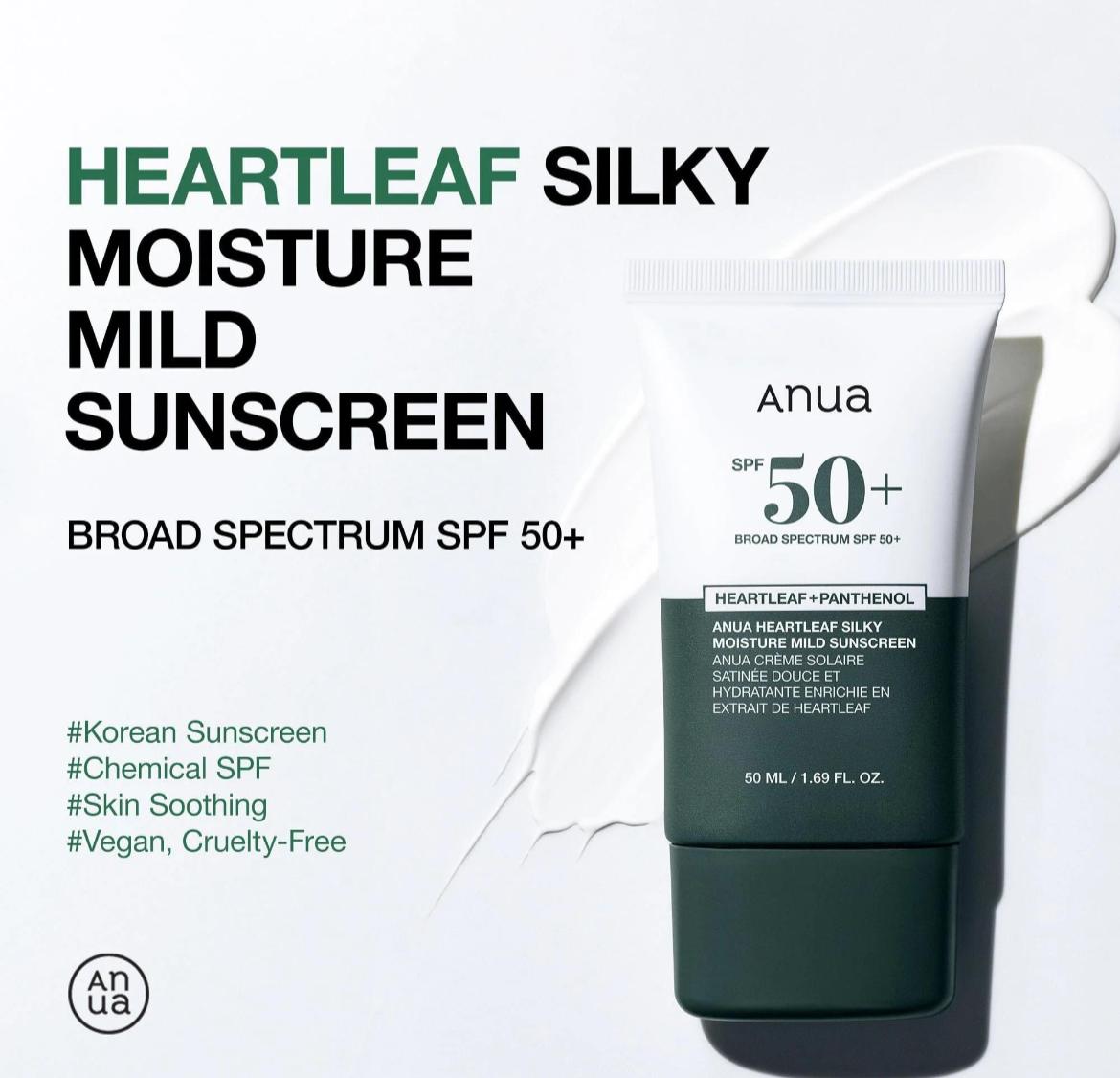 Sunscreen (Anua Heartleaf Sun Cream)