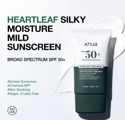 Sunscreen (Anua Heartleaf Sun Cream)