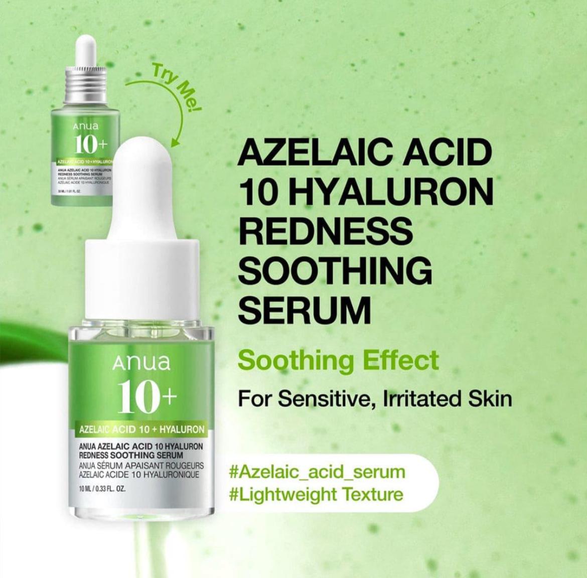 Anua Azelaic Acid 10 Hyaluron Redness Soothing Serum