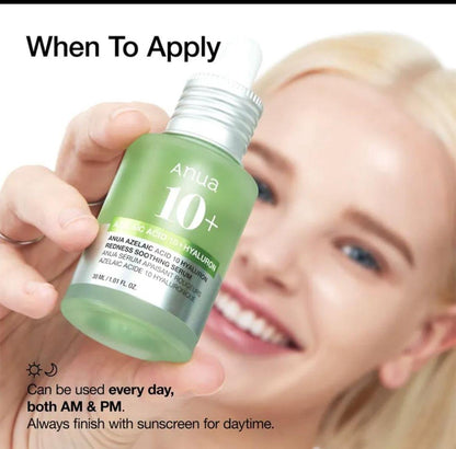 Anua Azelaic Acid 10 Hyaluron Redness Soothing Serum