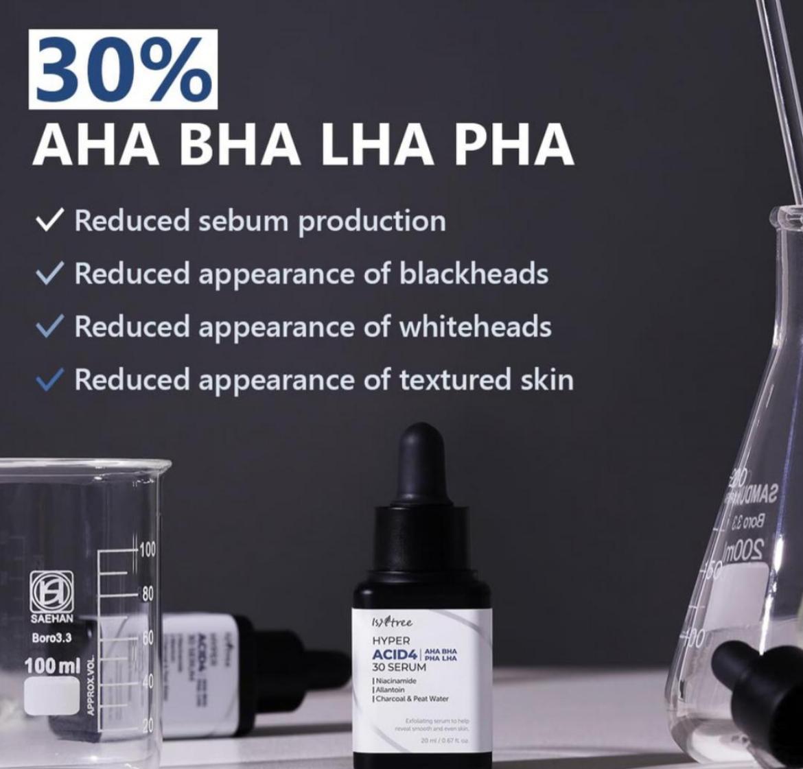 Isntree Hyper Acid4 AHA BHA PHA LHA 30 Serum